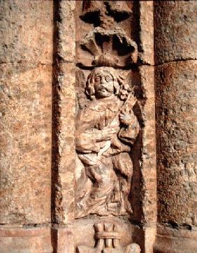 Lute player, from the facade of the Palace of Montarco