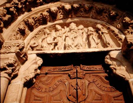 Tympanum of west portal of Sta Maria del Azogue de Spanish School