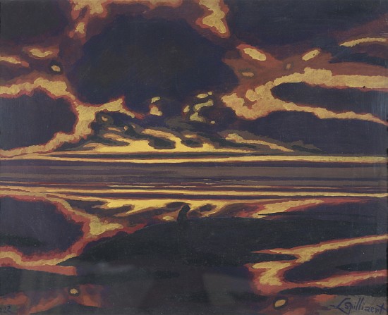 Seascape with Setting Sun de Leon Spilliaert