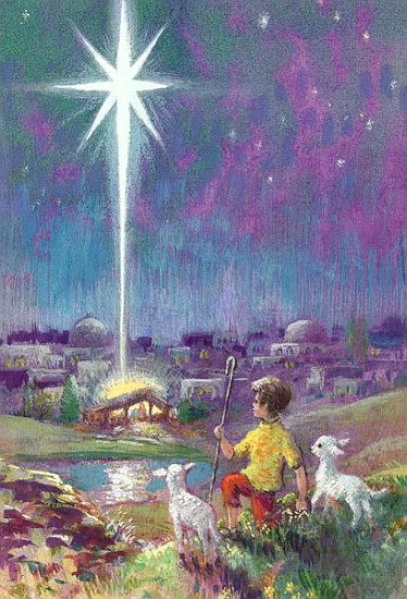 The Star of Bethlehem (gouache on paper)  de Stanley  Cooke