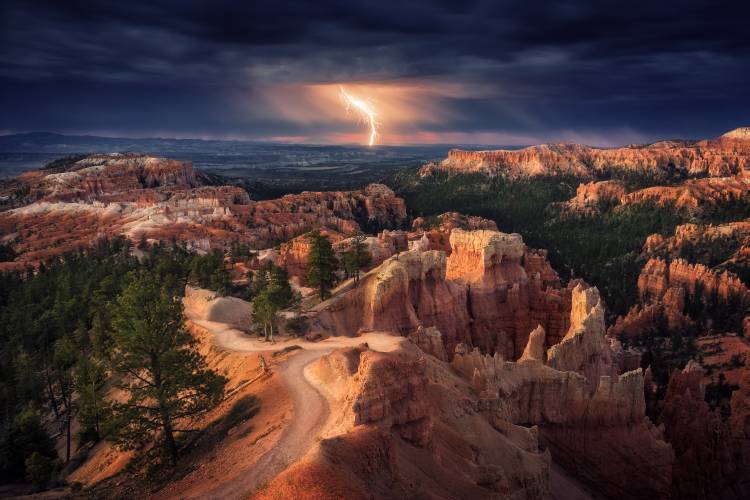 Lightning over Bryce Canyon de Stefan Mitterwallner