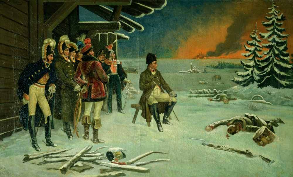 Napoleon at Maly Yaroslavets de Stefan Vladislavovich Bakalowicz
