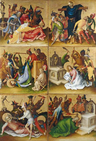Martyrdom of the Apostles. Right panel de Stephan Lochner