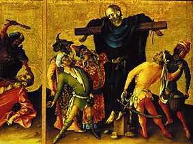 The martyrdom of the St. Philippus. Panel of an al de Stephan Lochner