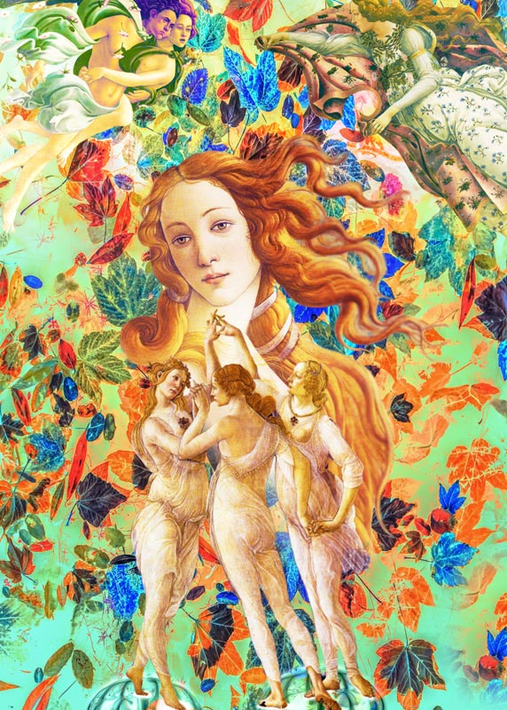 Primavera Collage Botticelli Venus de Stephan  Rossmann