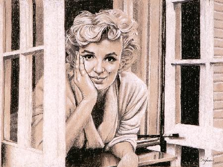 Marilyn Monroe en la ventana