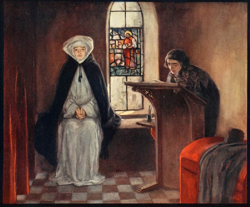 Saint Catherine of Sienna, illustration from Helmet & Cowl: Stories of Monastic and Military Orders  de Stephen Reid