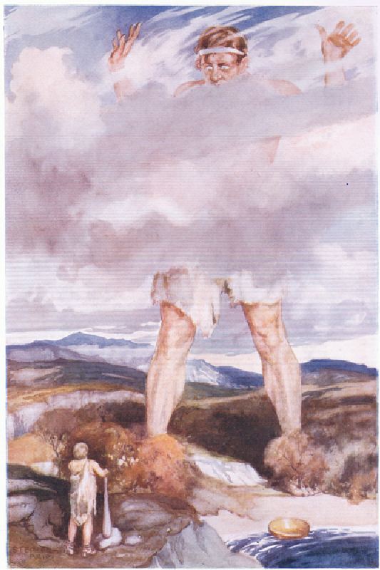 Perceiving Hercules the giant roared (colour litho) de Stephen Reid