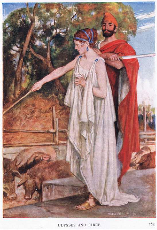 Ulysses and Circe, 1938 (colour litho) de Stephen Reid