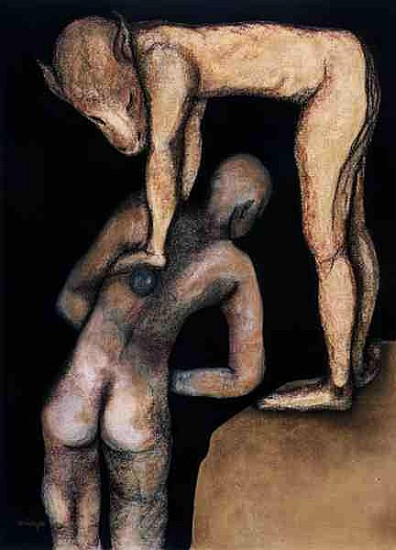 Playing the Game, 1999 (pastel on paper)  de Stevie  Taylor