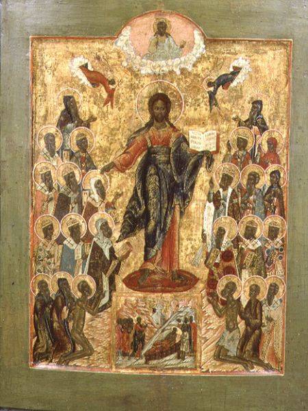 Christ the King, Central Russian icon de Stroganov School
