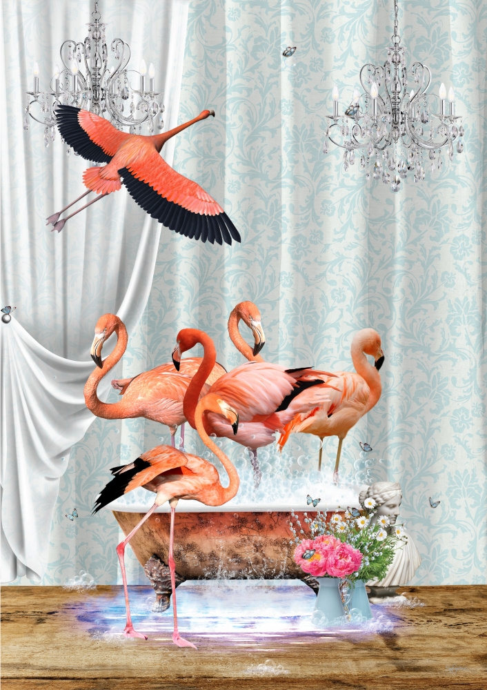 A flurry of Flamingos &amp; Bubbles de Sue Skellern