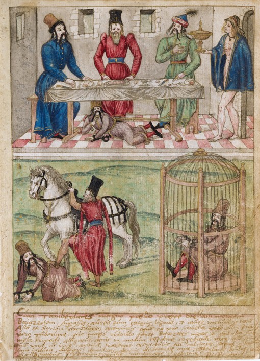 Bayezid I prisoned by Timur de Süddeutscher Meister