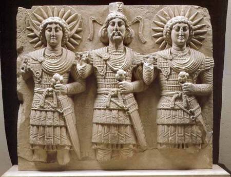 Triad of Palmyrene Gods, from Palmyra Region de Syrian