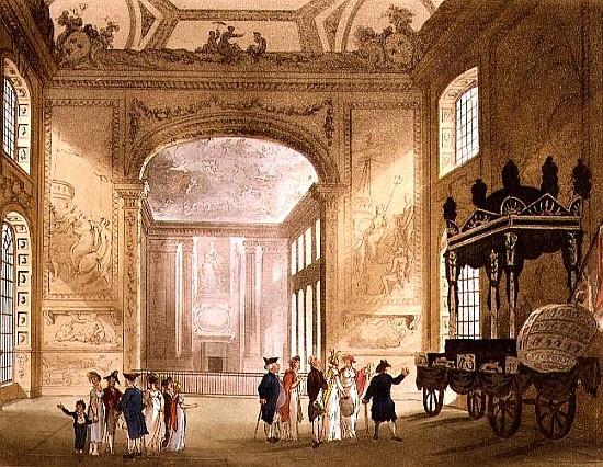 Greenwich Hospital from Ackermann''s \\Microcosm of London\\\\\"" de T.(1756-1827) Rowlandson