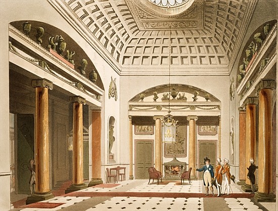 The Hall, Carlton House, from Ackermann''s ''Microcosm of London'' de T.(1756-1827) Rowlandson