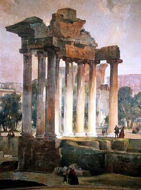 The Ruined Temple of Saturn in The Roman Forum de T. Caffi