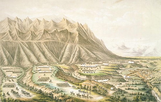 Battle of Buena Vista, view of the battle ground and battle of ''the Angostura'' fought near Buena V de T. Palmer