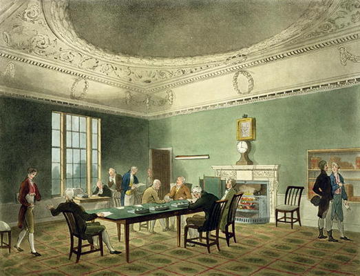 Board of Trade, from 'Ackermann's Microcosm of London', engraved by Thomas Sunderland (fl.1798), 180 de T. Rowlandson