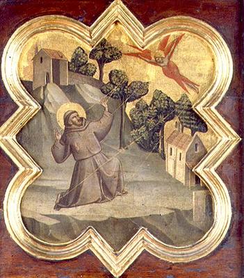St. Francis Receiving the Stigmata (tempera on panel) de Taddeo Gaddi