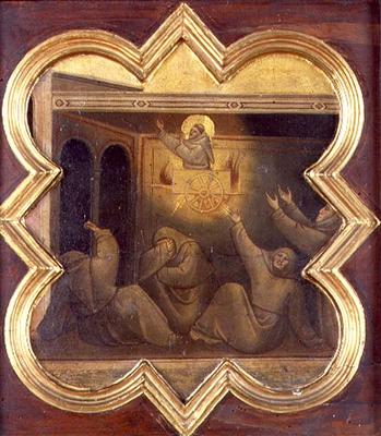 The Apparition of St. Francis in the Chariot of Fire (tempera on panel) de Taddeo Gaddi