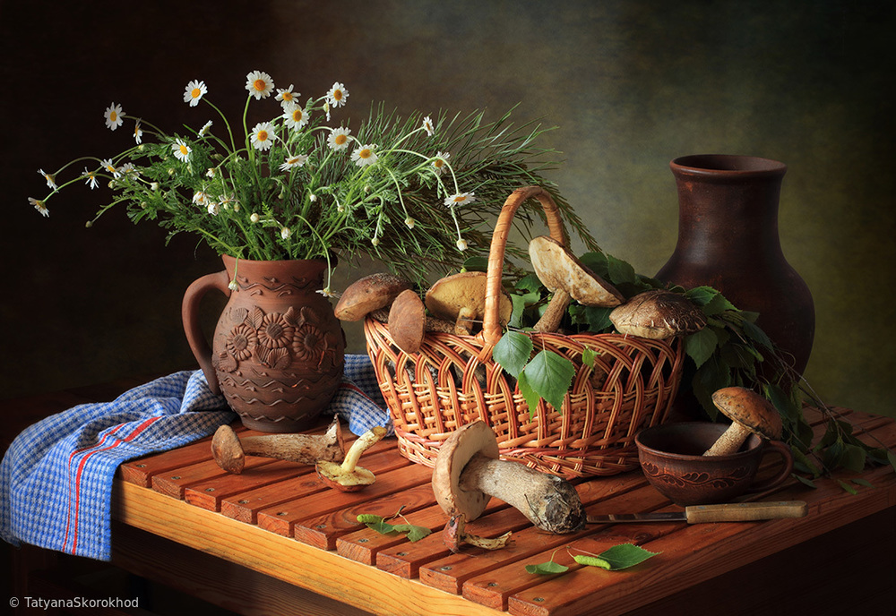 Still life with mushrooms de Tatyana Skorokhod (Татьяна