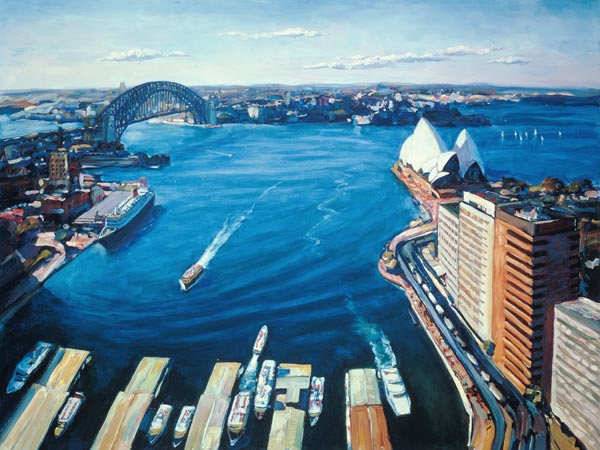 Sydney Harbour, PM, 1995 (oil on canvas)  de Ted  Blackall