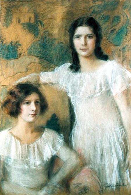Portrait of Two Girls de Teodor Axentowicz