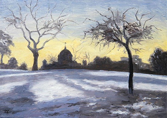 Snowscape, The Royal Observatory'', 2007 (oil on canvas)  de Terry  Scales