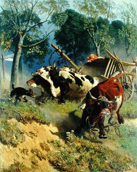 The team of oxen breaks loose de Teutwart Schmitson