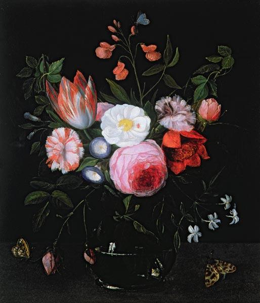 Spring Flowers in a glass vase