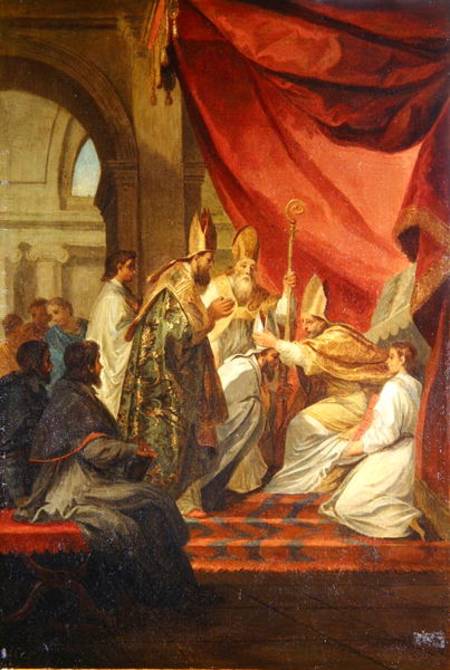 St. Augustine ordained as the Bishop of Hippo, study for the decoration in the Invalides de the Younger Boulogne