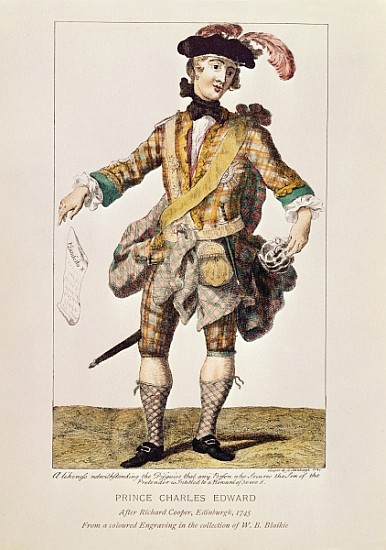 Satirical print in form of a ''Wanted Poster'' for Prince Charles Edward Stuart de the Elder Cooper Richard