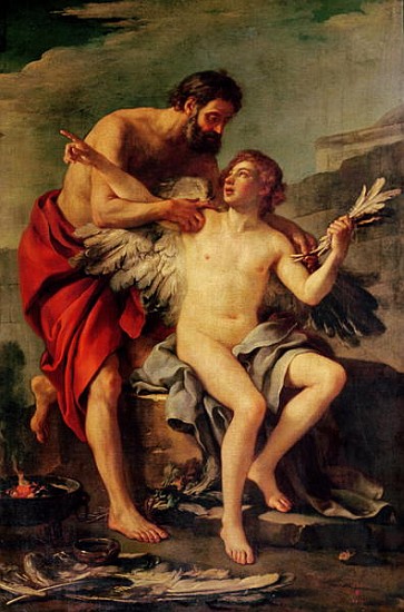 Daedalus Attaching Icarus'' Wings, c.1754 de the Elder Vien Joseph-Marie