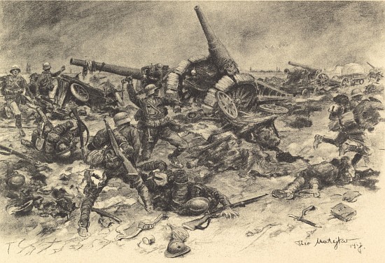 Austrian Hungarian infantry in fight with the Italian reservists de Theo Matejko