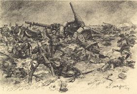 Austrian Hungarian infantry in fight with the Italian reservists