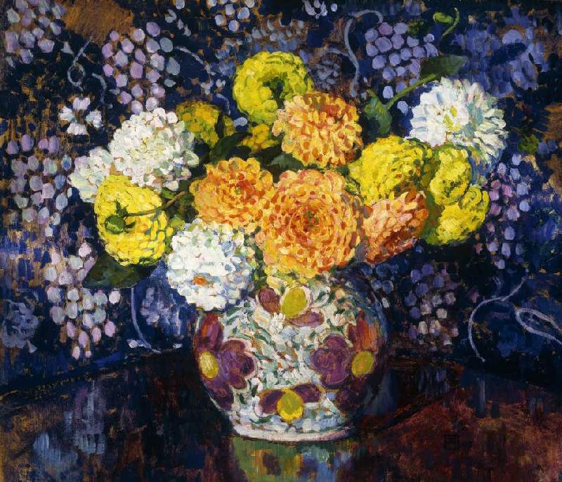 Vase mit Blumen de Theo van Rysselberghe