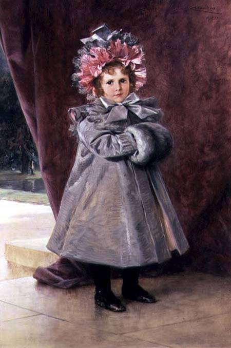 La Promenade: Portrait of Miss Eliza Conkling of New York de Theobald Chartran