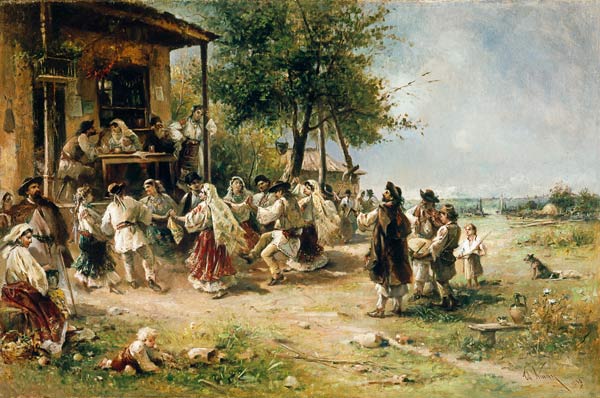 Baile campesino en Aninoase (Rumania) de Theodor Aman