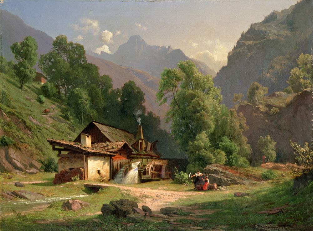Blacksmith's House in a Valley de Theodor Blatterbauer