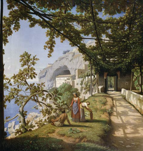 View of Capri de Theodore Caruelle d' Aligny