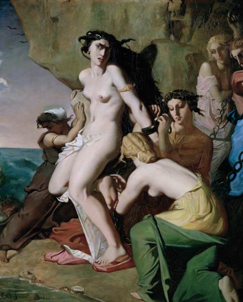 Andromeda Tied to the Rock by the Nereids de Théodore Chassériau