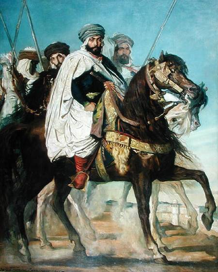 Ali Ben Ahmed, the Last Caliph of Constantine, with his Entourage outside Constantine de Théodore Chassériau
