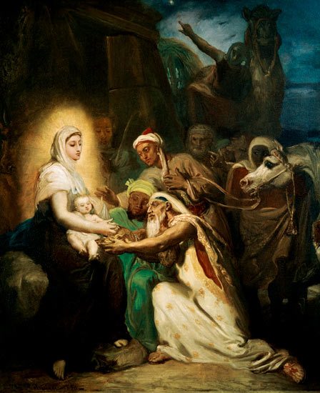 The adoration of the holy three kings de Théodore Chassériau