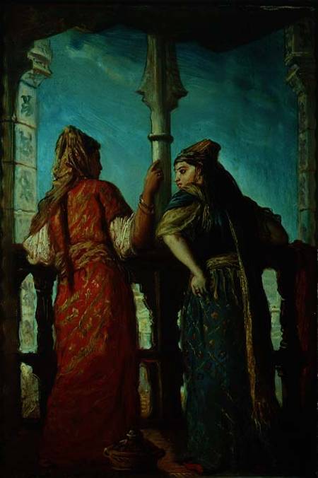 Jewish Women at the Balcony, Algiers de Théodore Chassériau