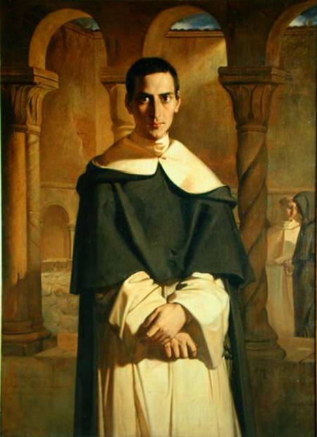 Portrait of Jean Baptiste Henri Lacordaire (1802-61), French prelate and theologian de Théodore Chassériau