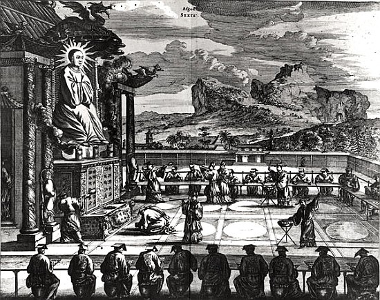 A Buddhist Ceremony from, ''Indiae Orientalis'', published in 1670 de Theodore de Bry