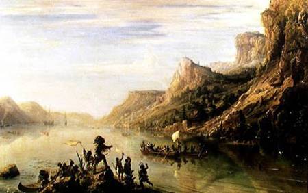 Jacques Cartier (1491-1557) Discovering the St. Lawrence River in 1535 de Théodore Gudin