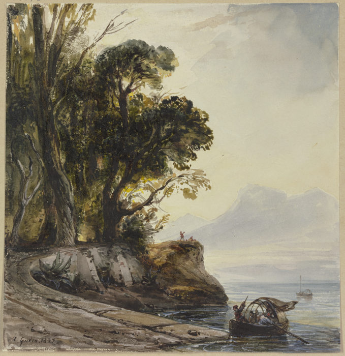 Coastal landscape de Théodore Gudin