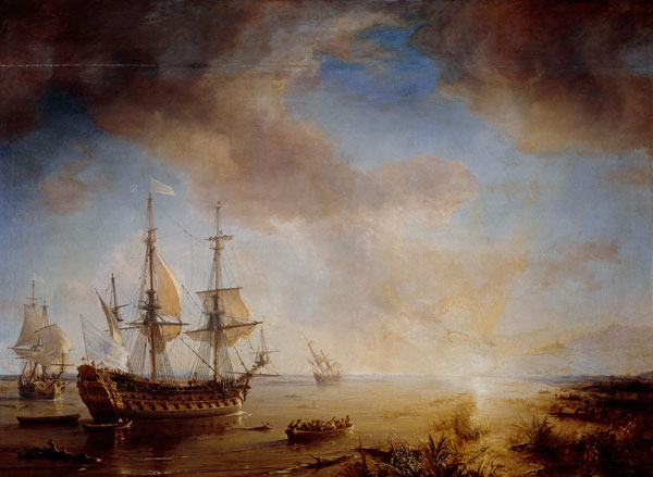 Expedition of Robert Cavelier de La Salle (1643-87) in Louisiana in 1684 de Théodore Gudin